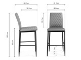 Teon gray / black Барный стул недорого