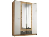 Адель Шкаф 1,6 платяной (Дуб Вотан / Белый глянец) недорого