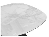 Эдли 110х76 белый мрамор / черный Стол стеклянный распродажа
