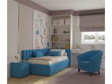 Мягкая кровать Milena 900 синяя с подъемным механизмом от производителя