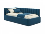 Мягкая кровать Milena 900 синяя с ортопедическим основанием недорого