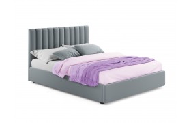 Кровать Мягкая Olivia 1800 серая подъемным механизмом