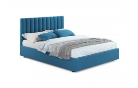 Кровать Мягкая Olivia 1800 синяя ортопедическим основанием