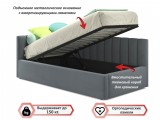Мягкая кровать Milena 900 серая с подъемным механизмом купить