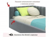 Мягкая кровать Milena 900 серая с подъемным механизмом от производителя
