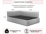 Мягкая кровать Milena 900 синяя с подъемным механизмом и матрасо от производителя