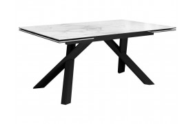 Стол для кухни DikLine KX160 мрамор белый /опоры черные