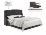 Мягкая кровать Stefani 1600 шоколад с подъемным механизмом распродажа
