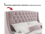 Мягкая кровать Stefani 1600 лиловая с подъемным механизмом с орт распродажа
