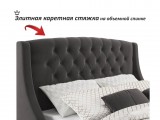 Мягкая кровать Stefani 1600 шоколад с подъемным механизмом с орт недорого