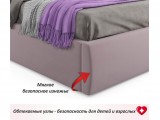 Мягкая кровать Stefani 1800 лиловая с подъемным механизмом с орт распродажа