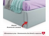 Мягкая кровать Stefani 1600 мята пастель с ортопедическим основа купить