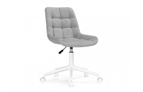 Кресло компьютерное Честер светло-серый / белый Стул