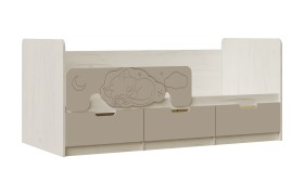 Кровать Юниор-4 80х180 (Шарли мокко, Крафт белый)