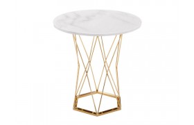 Кухонный стол Melan white / gold деревянный