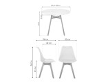 Арги 80 light purple / white / wood Обеденная группа от производителя