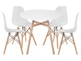 Гуанора 90 white / wood Обеденная группа недорого