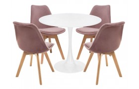 Обеденная группа Ахели light purple / wood / white