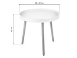 Hof 50х45 white / wood Журнальный стол фото