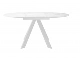 Стол DikLine SKC100 d1000 Керамика Белый мрамор/подстолье белое/ распродажа