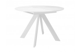 Обеденный стол DikLine SKC100 d1000 Керамика Белый мрамор/подстолье /