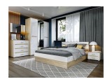 Модульная спальня Ким (Белый глянец, Дуб Сонома) недорого