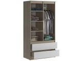 Челси Шкаф 2-х створчатый комбинированный (Белый глянец, Белый) распродажа
