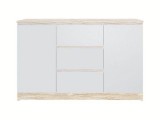 Челси Комод 1200 (2 двери 3 ящика) (Белый глянец холодный, дуб с распродажа