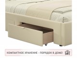 Односпальная кровать-тахта Afelia с ящиками 900 бежевая с ортопе купить