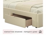 Односпальная кровать-тахта Afelia с ящиками и бортиком 900 бежев распродажа