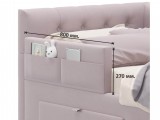 Односпальная кровать-тахта Afelia с ящиками и бортиком 900 лилов фото