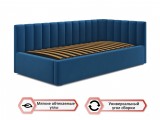 Мягкая кровать Milena с бортиком 900 синяя с подъемным механизмо фото