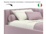 Мягкая кровать Milena с бортиком 900 лиловая с подъемным механиз распродажа