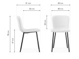 Ursa black / white Стул на металлокаркасе от производителя