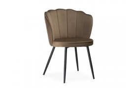 Стул Coral сappuccino / black на металлокаркасе