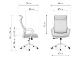 Rino light gray / white Компьютерное кресло купить