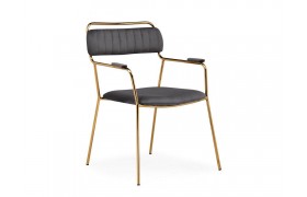 Кресло компьютерное Aspen dark gray / gold Стул на металлокаркасе