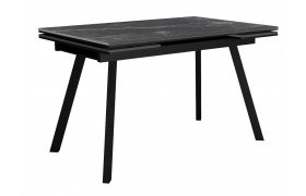 Стол для кухни DikLine SKA125 Керамика Серый мрамор/подстолье черное/опоры