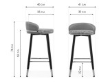 Kardial gray / black Барный стул фото