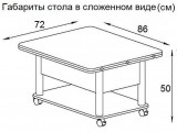 Стол-трансформер Дебют 3, Венге светлый/Ножки белые купить