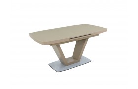 Кухонный стол Фоджа, Стекло, 160см, Капучино