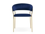 Kamelia 1 dark blue / gold Стул на металлокаркасе распродажа