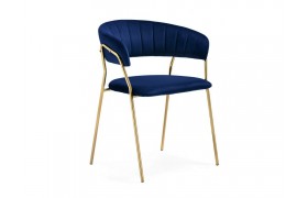 Стул Kamelia 1 dark blue / gold на металлокаркасе