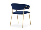 Kamelia 1 dark blue / gold Стул на металлокаркасе фото