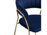 Kamelia 1 dark blue / gold Стул на металлокаркасе распродажа