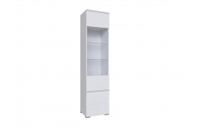 Кухонный шкаф Пенал с витриной Плейона, белый