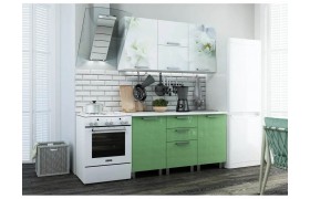 Кухонный гарнитур Готовая Бьянка 1.5 м, зеленая