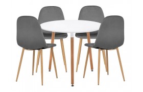 Обеденная группа Дилай 80 white / dark gray