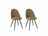 Комплект стульев Диор (2 шт), черный велюр бежевый недорого