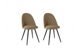 Комплектующие стульев Диор (2 шт), черный велюр бежевый